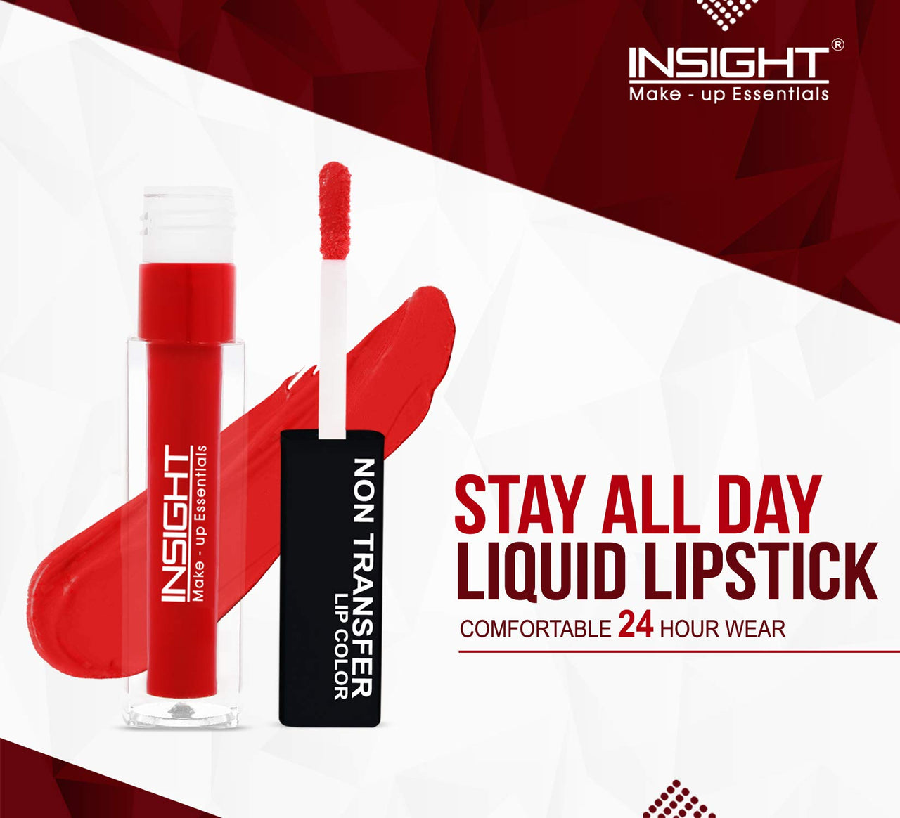 Insight Non Transfer Lip Color, Matte Finish, 4ml (20 Royal) (Pack of 2)