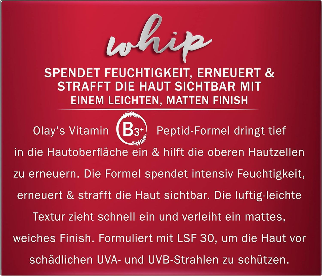 Olay Regenerist Whip Day Cream with SPF 30 for Women, 50 ml