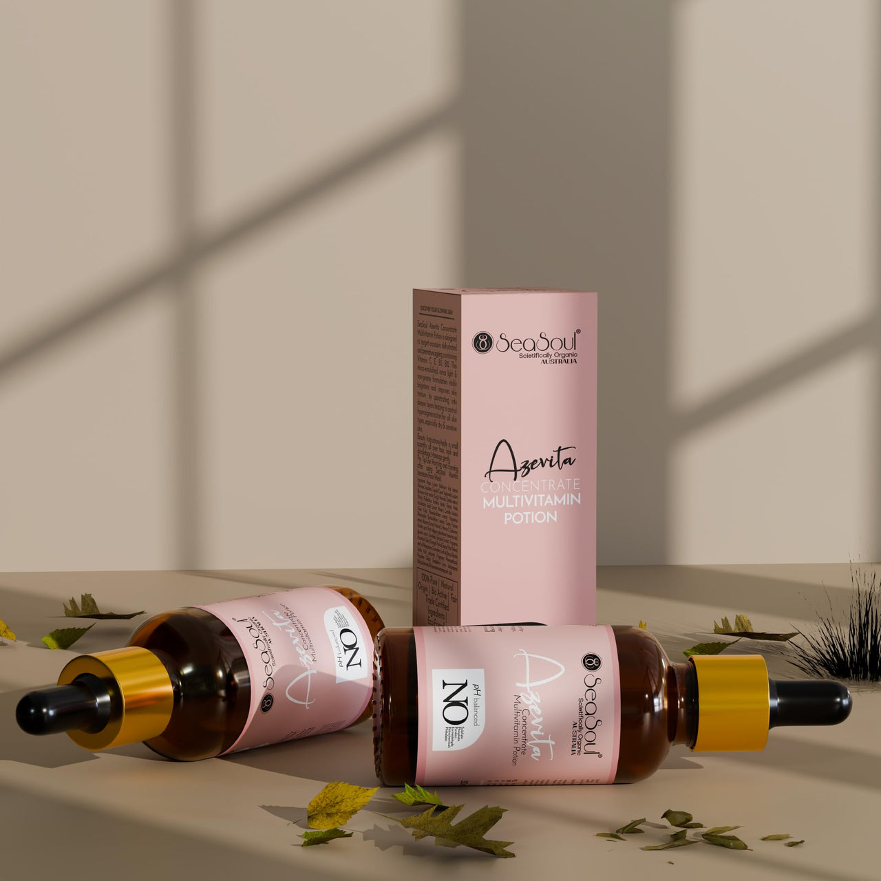 SeaSoul Multivitamin Face Serum with Hyaluronic Acid for Moisturizing, Vitamin C & Glutathione for Skin Brightening, Collagen for Wrinkle Reduction & Azelaic for Acne & Pigmentation Control (30 ml)