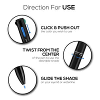 RENEE Bold 4-4-In-1 Kajal Pencil - Four Shades Black, Brown, Teal & Blue - Matte Finish, Rich Color Payoff, One-Stroke Application, Travel Friendly & Easy To Use