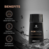 Carlton London Men Face Scrub & Mask I Aloe vera Soybean Walnut Coffee I Exfoliates dead skin Brightens complexion Hydrates and Nourishes | 1x100ml