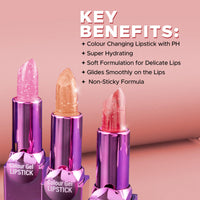 Hilary Rhoda Colour Gel Lipstick | Super Hydrating | Soft Formulation for Delicate Lips | Semi_Glossy Finish | PH Colour-Changing & Highly Pigmented Lipstick | 3.6g (Shade-2)