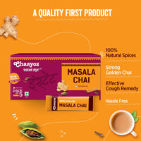 Chaayos Instant Tea Premix - Regular Sugar - Masala Flavour (5 Sachets) | Instant Tea | Tea Premix | Masala Tea | Masala Chai | Assam Tea | Flavored Tea | Tea Masala Mix