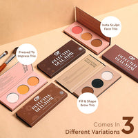 C2P Pro Celestial 3-in-1 Face Palette for Makeup | Matte Bronzer, Highlighter & Blush | Cream-Based Blusher for Cheeks | Lightweight & Long-Lasting | Vegan & Cruelty-Free (12g, Back to L.A.)