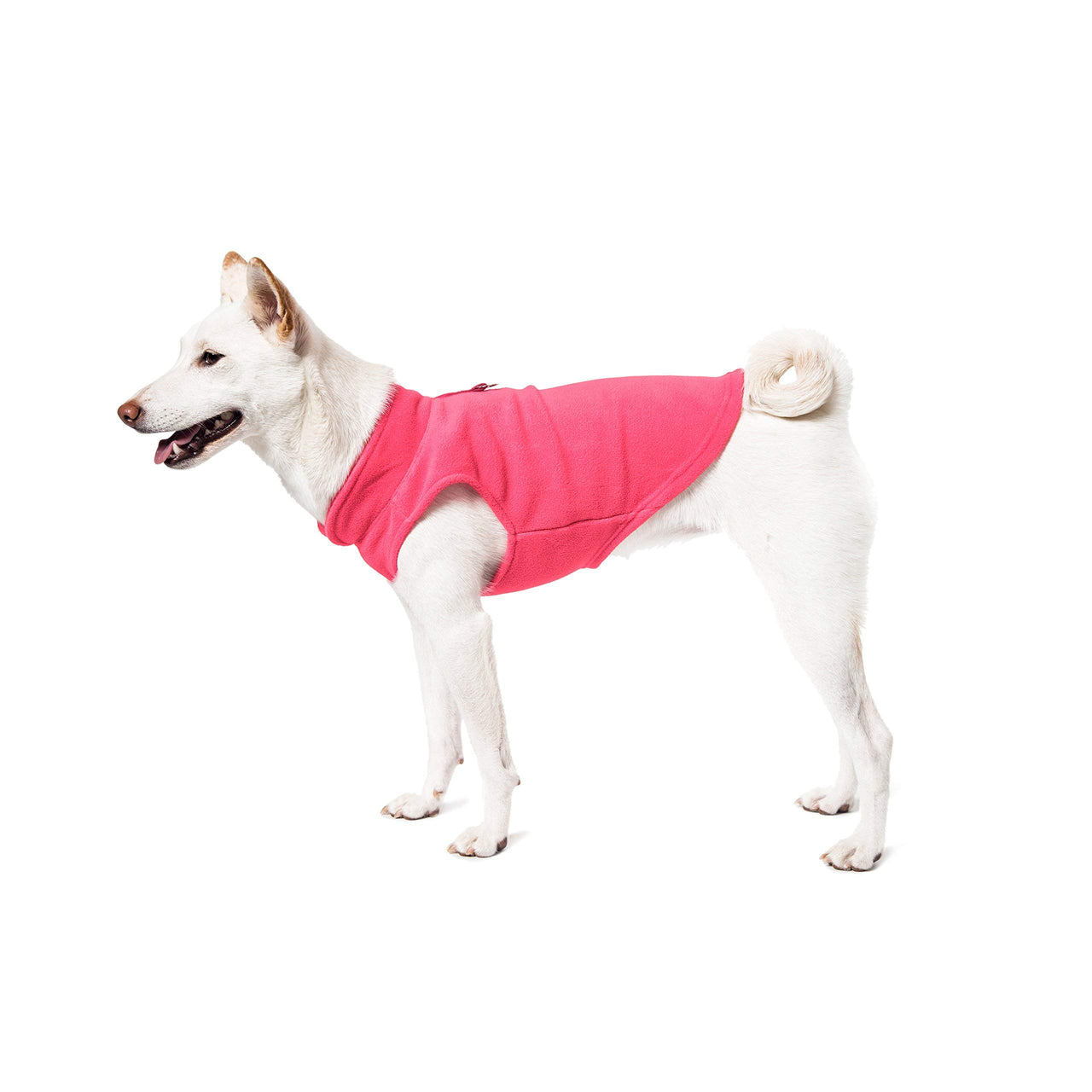 Gooby Fleece Vest Dog Sweater - Peach, Small - Warm Pullover Fleece Dog Jacket with O-Ring Leash - Winter Small Dog Sweater Coat - Cold Weather Dog Clothes for Small Dogs Boy or Girl
