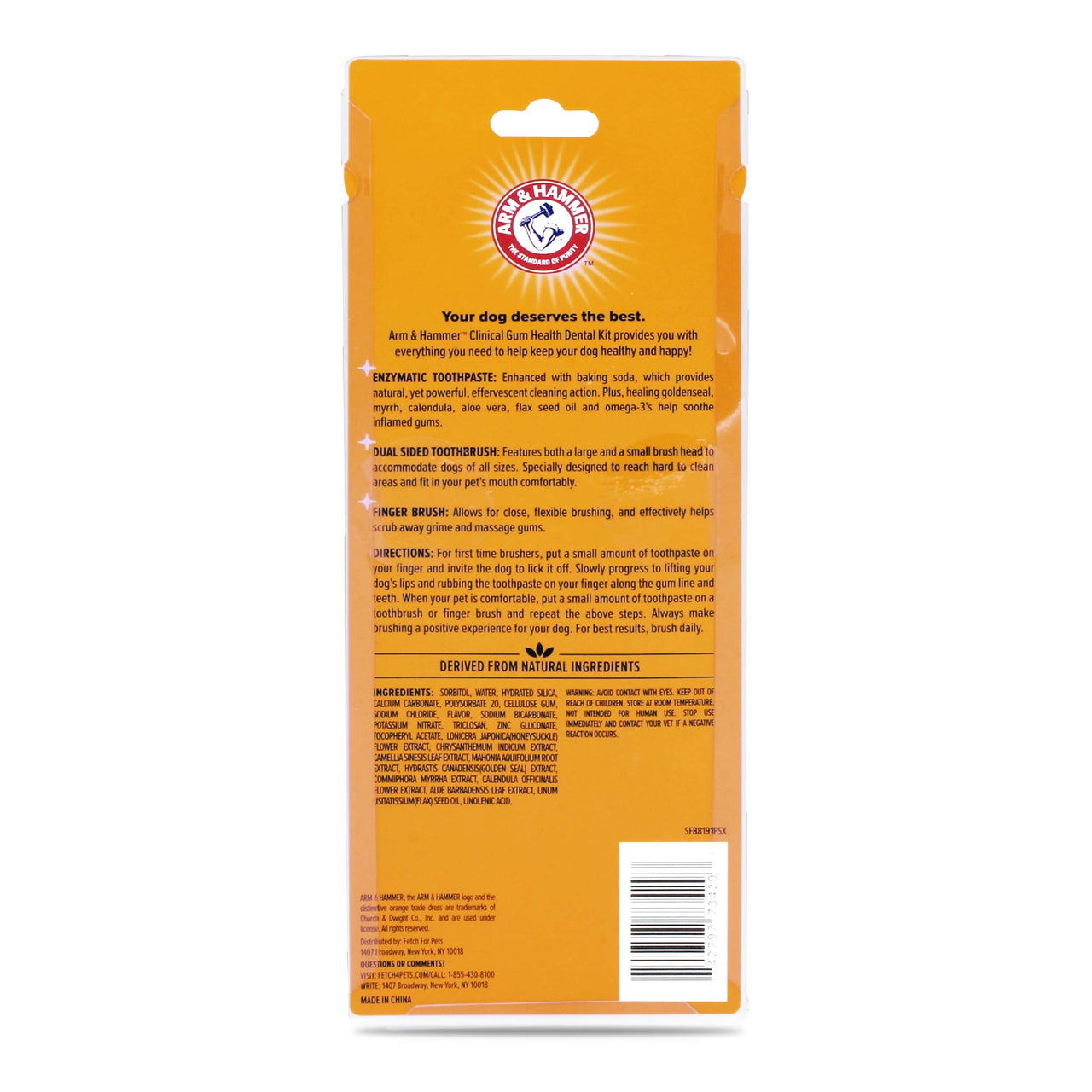 Arm & Hammer for Pets Clinical Care Dental Gum Health Kit for Dogs | Contains Toothpaste, Toothbrush & Fingerbrush | Soothes Inflamed Gums, 3-Piece Kit, Chicken Flavor - 2 Pack