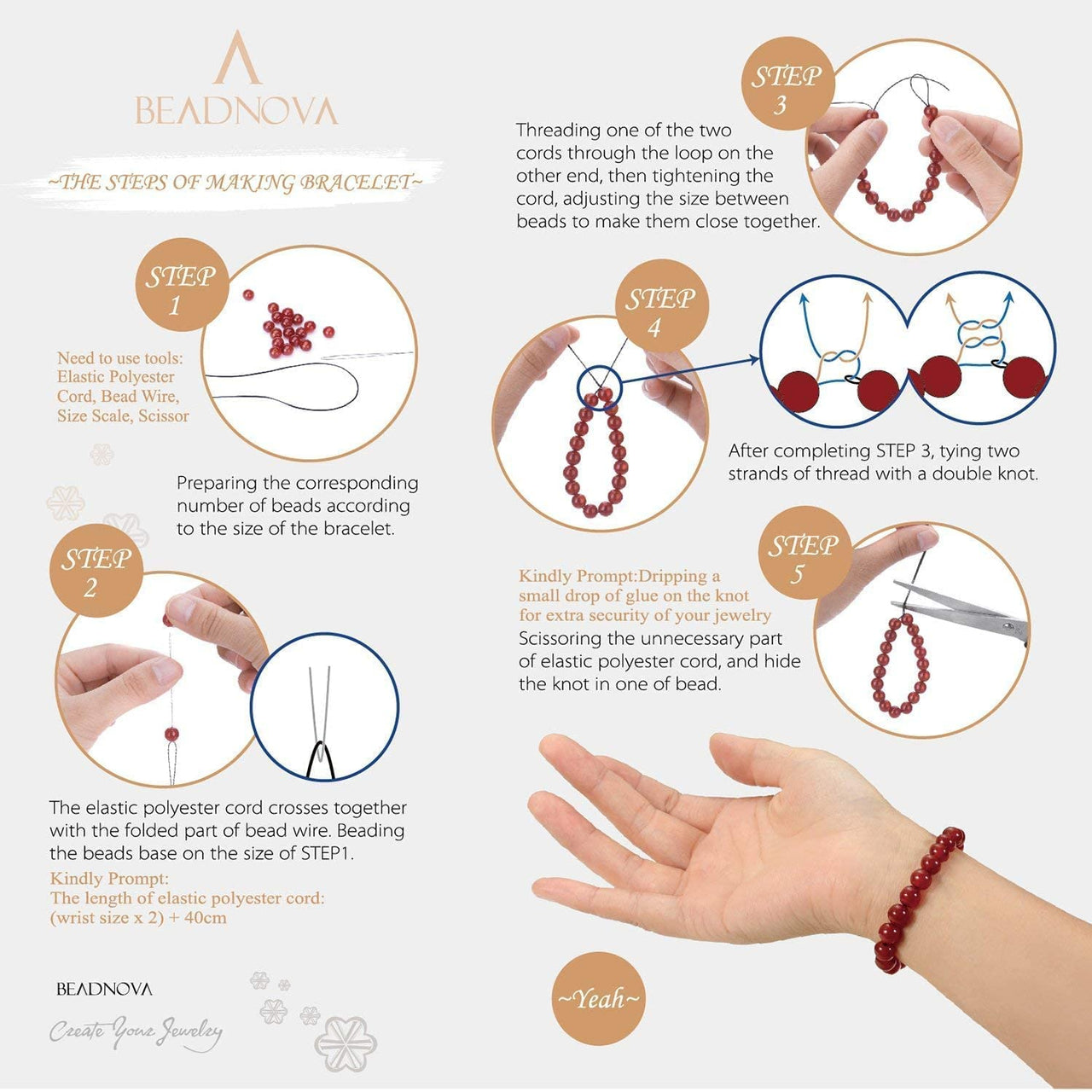 BEADNOVA Natural White Howlite Beads Natural Crystal Beads Stone Gemstone Round Loose Energy Healing Beads with Free Crystal Stretch Cord for Jewelry Making (8mm, 45-48pcs) 8mm 09) White Howlite Round Beads