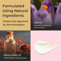 AURAVEDIC Under Eye Cream For Dark Circles For Men Women Kumkumadi Tailam Dark Circles Removal Cream For Women Men 50g Kumkumadi Oil Under Eye Cream For Women Men.