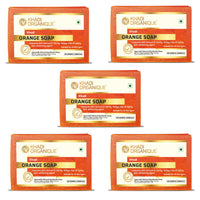 Khadi Organique Natural Herbal Orange Soap Pack of 5