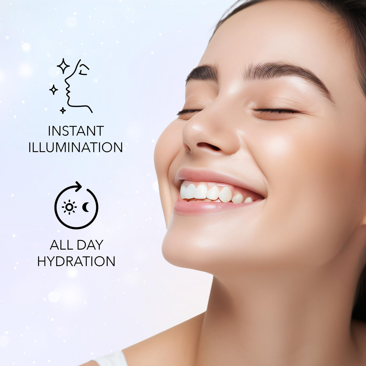 FACES CANADA Celeb Glow Kit | Silver Strobe Cream (30ml) + Medium Natural All Day Hydra Matte Mini Foundation (18ml) | Makeup Kit For Women (Combo Pack of 2)