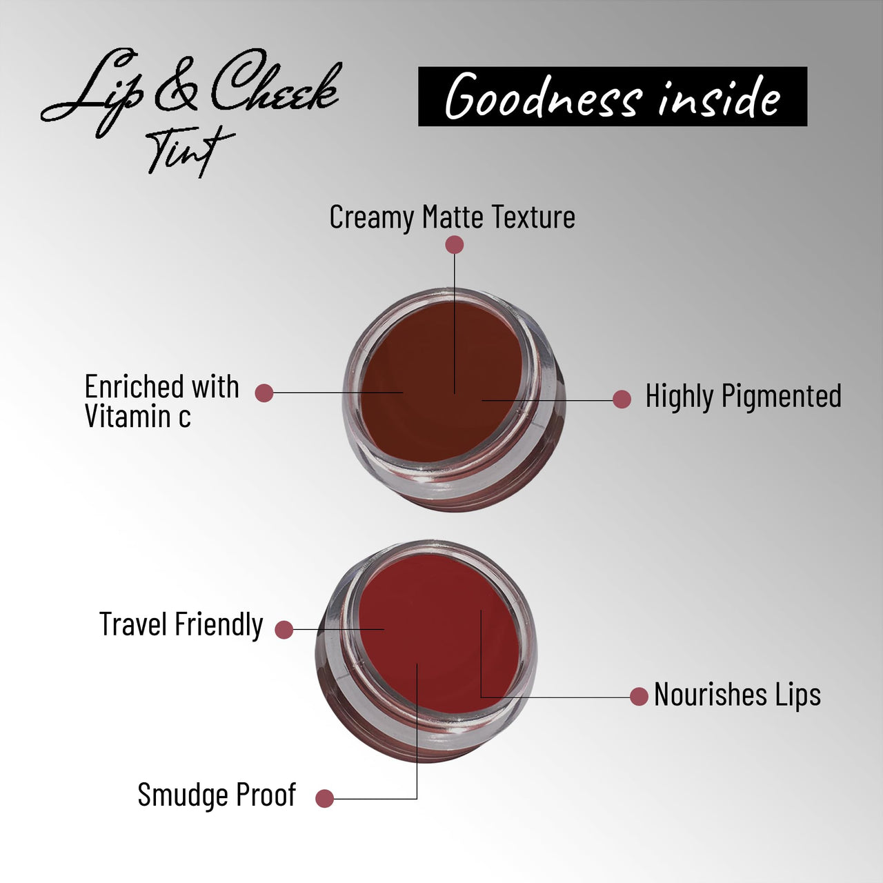 Seven Seas Lips & Cheek Tint Combo Pack of 2 | Matte Natural Blush for Women | Lip Tint with Vitamin E | Nourishing Cheek Tint (Maroon, Fire Brick)