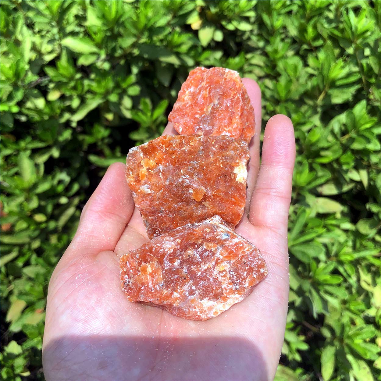 Zenkeeper 1Lb Large Rough Sunstone Bulk Raw Sunstone Crystal Natural Sunstone Chunks Crystals Healing Stones 1 pound - ROUGH