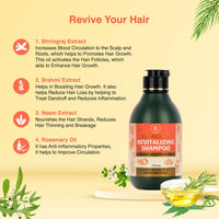 Glamacious Revitalising Shampoo (170ml) | With Bhringraj Extract | Enriched with Brahmi, Neem & Rosemary | Hair Growth & Hair Fall Control | Hair Strengthening & Nourishing | For all hair Types