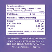 NutriQuint Sleep Melatonin Spray for Men & Women| Melatonin 2mg per Serving Oral Solution | Cranberry Flavor | Spray For Disturbed Sleep | Sleep Supplement | 30 ml - 240 Sprays