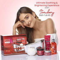 Bryan & Candy Strawberry Bath Tub Essentials| Gift Set For Women And Men | Complete Home Spa Experience