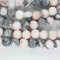 8mm Jasper Beads Natural Gemstone Beads for Making Jewelry Energy Healing Crystals Jewelry Chakra Crystal Jewerly Beading Supplies Matte Pink Zebra 8mm 15.5inch About 46-48 Beads Matte Pink Zebra Jasper