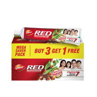 Dabur Red Toothpaste - 600g (150g x 4) | World's No.1 Ayurvedic Paste | Provides Germ Protection, Cavity Protection, Plaque Removal | Prevents Gum Bleeding, Yellow Teeth, Toothache, Bad Breath