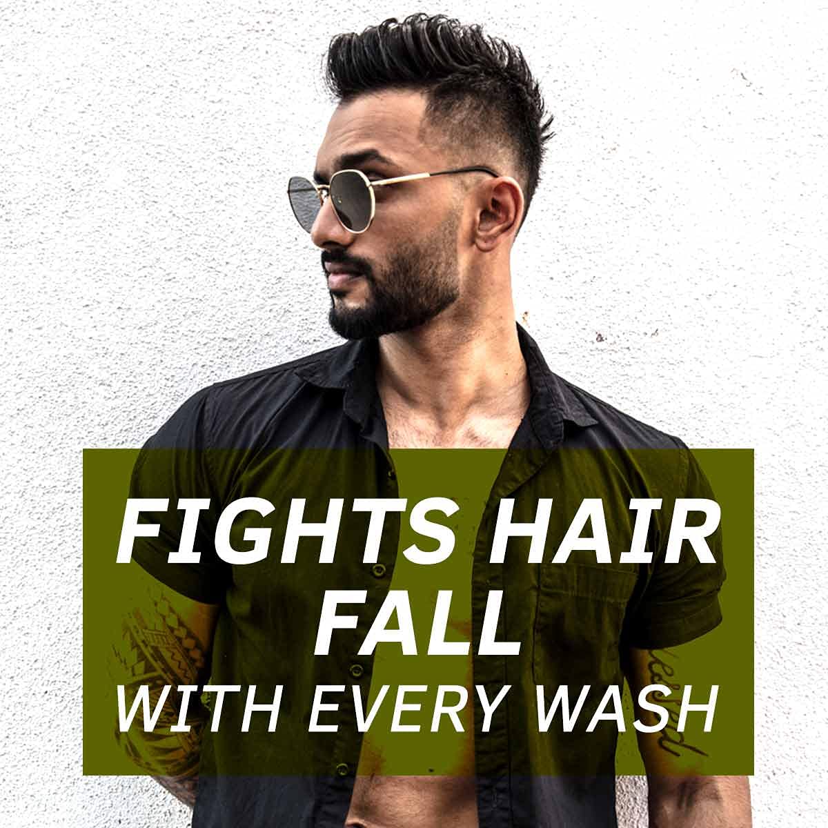 Ustraa Anti Hairfall Shampoo - 250ml - Dermatologically Tested, With Apple Cider Vinegar| Prevents Hairfall | No SLS & Hair Growth Vitalizer 100ml - With Redensyl, Saw Palmetto | Non-sticky, Non-oily