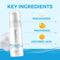 Neutriderm Foaming Cleanser Face Wash For Dry Skin: Ultra Hydrating Facial Cleanser With Niacinamide, Vitamin C, Provitamin B5 Cleansing Foam - Facial Wash Removes Makeup & Impurities - 150 Ml