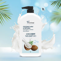 TryOnes Coconut Shampoo for Dull Hair with Coconut Milk and Peptides for Strong & Shiny Hair I Soft, silky hair I Shampoo for Women and Men | 1000ml