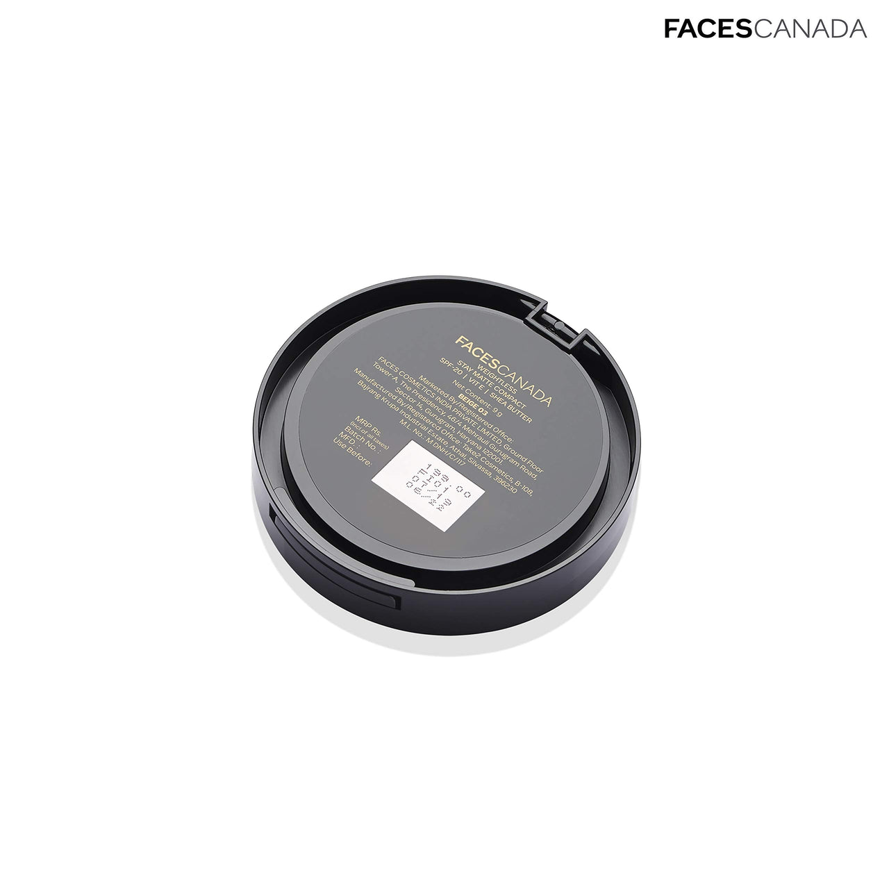 FACESCANADA Weightless Stay Matte Finish Compact Powder - Natural,9 G|Non Oily Matte Look|Evens Out Complexion|Hides Imperfections|Blends Effortlessly|Pressed Powder For All Skin Types,9 gram, Beige