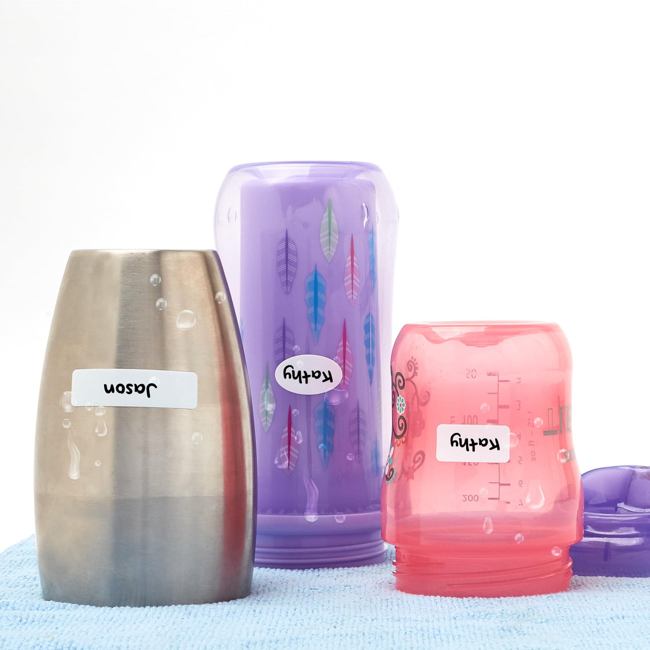 Avery No-Iron Fabric Labels, Assorted Shapes and Sizes, Washer and Dryer Safe, Non-Printable, 45 Labels Per Pack, 2-Pack, 90 Total (30700) 2 Pack Clothing Labels