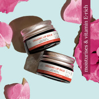 Juicy Chemistry Damask Rose & Fig Organic Lip Balm, 5 g | Enriched with Cocoa Butter, Jojoba & Apricot Oil to Smooth and Soften Dry, Chapped & Sensitive Lips | Lip Balm For Women & Men, Cruelty Free