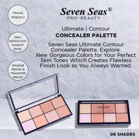Seven Seas Light weight, Makeup Fixer, | Contour Concealer Palette with | Full Coverage | face makeup (Combo set) (Skin)
