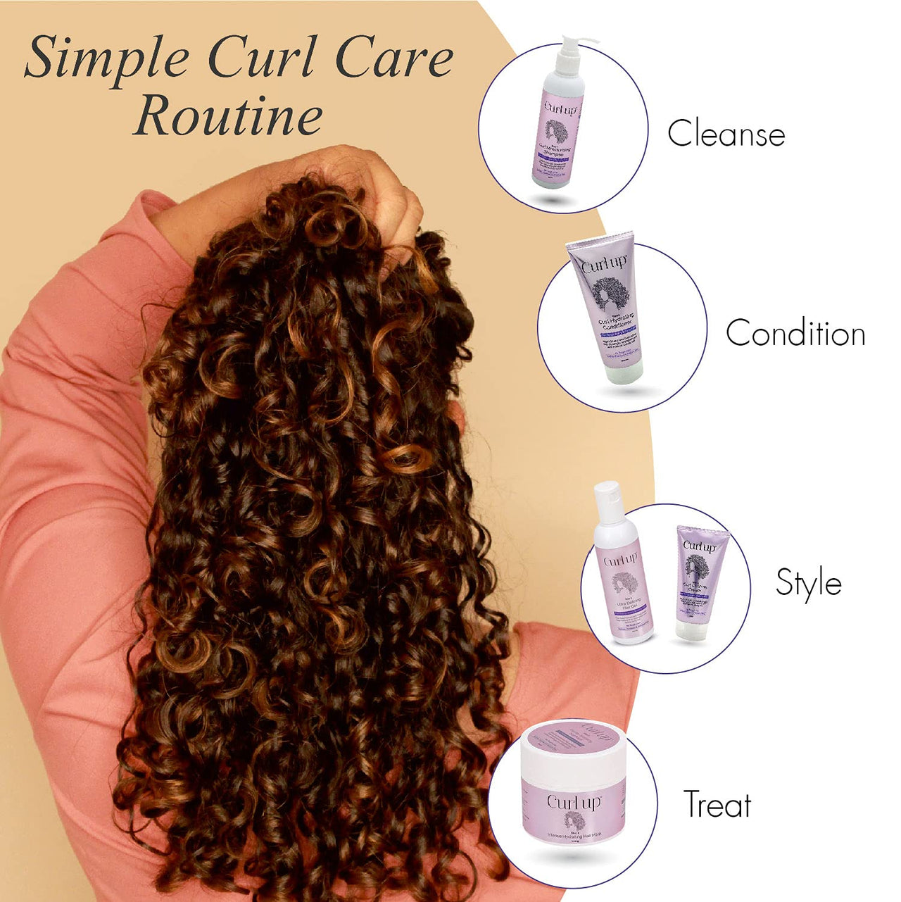 Curl Up Curl Hydrating Silicone Free Conditioner - For Frizzy, Wavy & Curly Hair - No Sulphate And Paraben - 200 ml