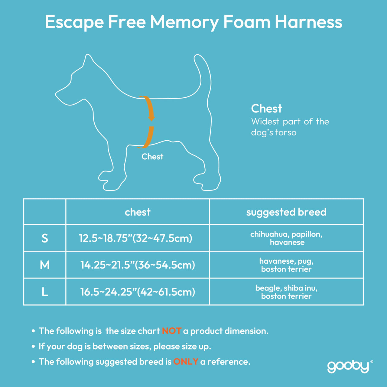 Gooby Escape Free Memory Foam Harness - Green, Large - No Pull Step-in Small Dog Harness with Four Point Adjustment - Perfect on The Go Dog Harness for Medium Dogs No Pull and Small Dogs Large Chest (16.5~24.25")