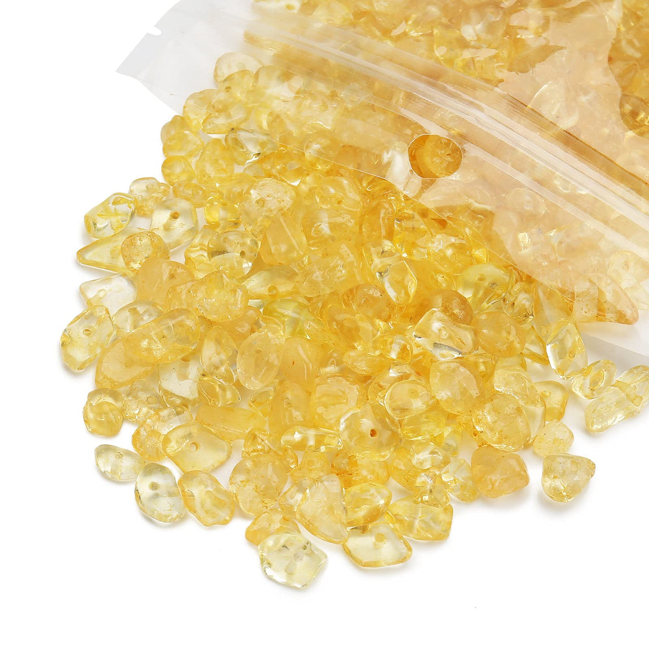 456 PCs Natural Chip Stone Beads, 5-8mm Irregular Multicolor Gemstones Loose Crystal Healing Citrine Rocks with Hole for Jewelry Making DIY Crafts