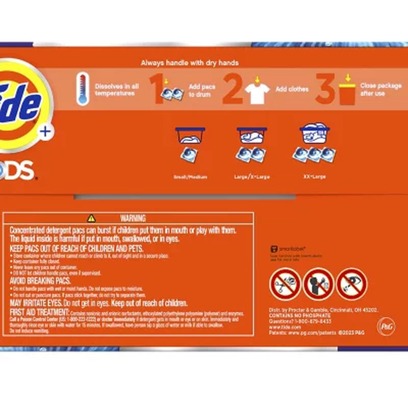 Tide PODS Laundry Detergent Pacs, 4-In-1 Ultra Oxi, 104 Ct.