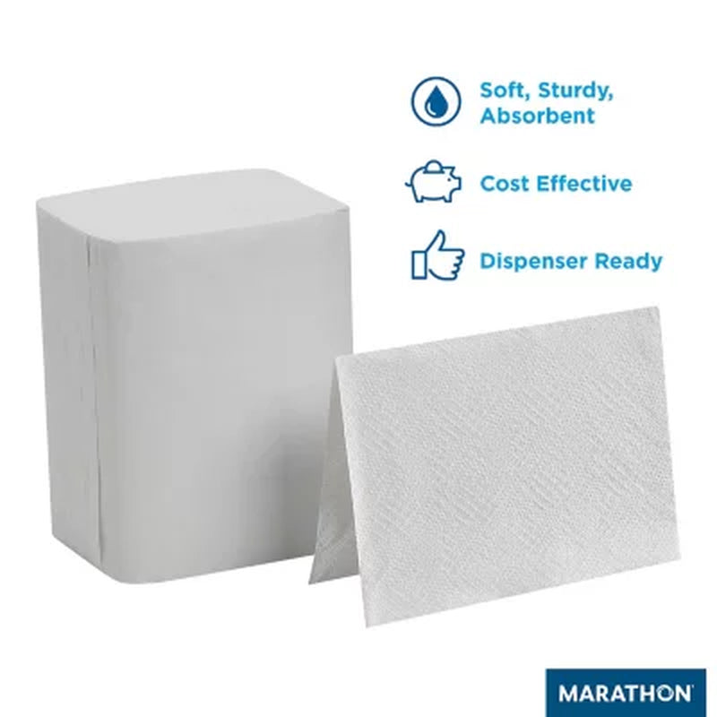 Marathon Interfold 1-Ply White Dispenser Napkins 12 Pks., 250 Napkins/Pk.