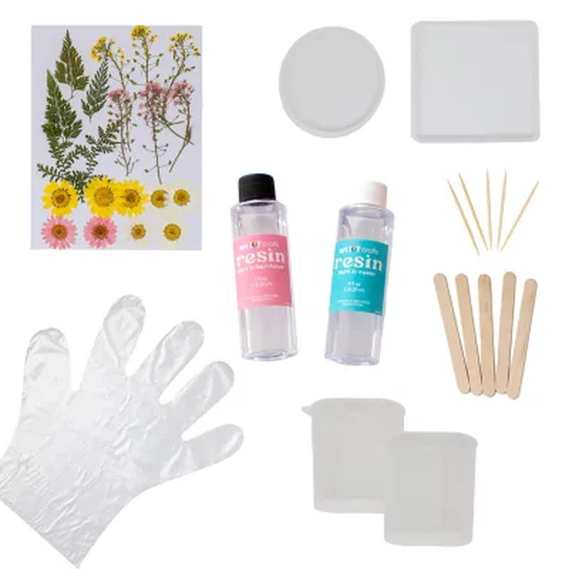 Art 101® Crafts Floral Resin Coasters Kit