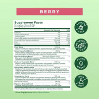 Bloom Nutrition Greens & Superfoods Powder, Berry, 0.5 Lbs.