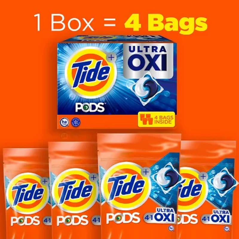 Tide PODS Laundry Detergent Pacs, 4-In-1 Ultra Oxi, 104 Ct.