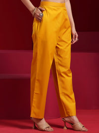 Libas Art Mustard Yoke Design Chanderi Silk Straight Suit with Dupatta