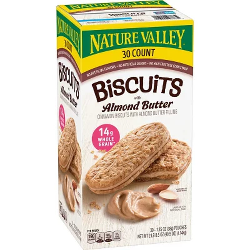 Nature Valley Biscuit Sandwich with Almond Butter, 30 Ct.
