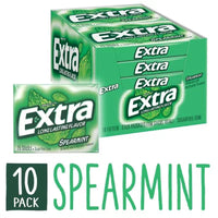 Extra Spearmint Sugar Free Chewing Gum Bulk Pack 15 Pcs., 10 Pk.