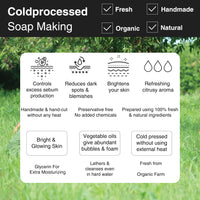 Soulflower Orange Carrot Bath Soap for Soothing & Refreshing Skin, Moisturization, Enriched with Essential Oils, Exotic Herbs & Aroma Organic & Handmade, Grade 1 BIS Standard - (Pack of 2) 150g Each