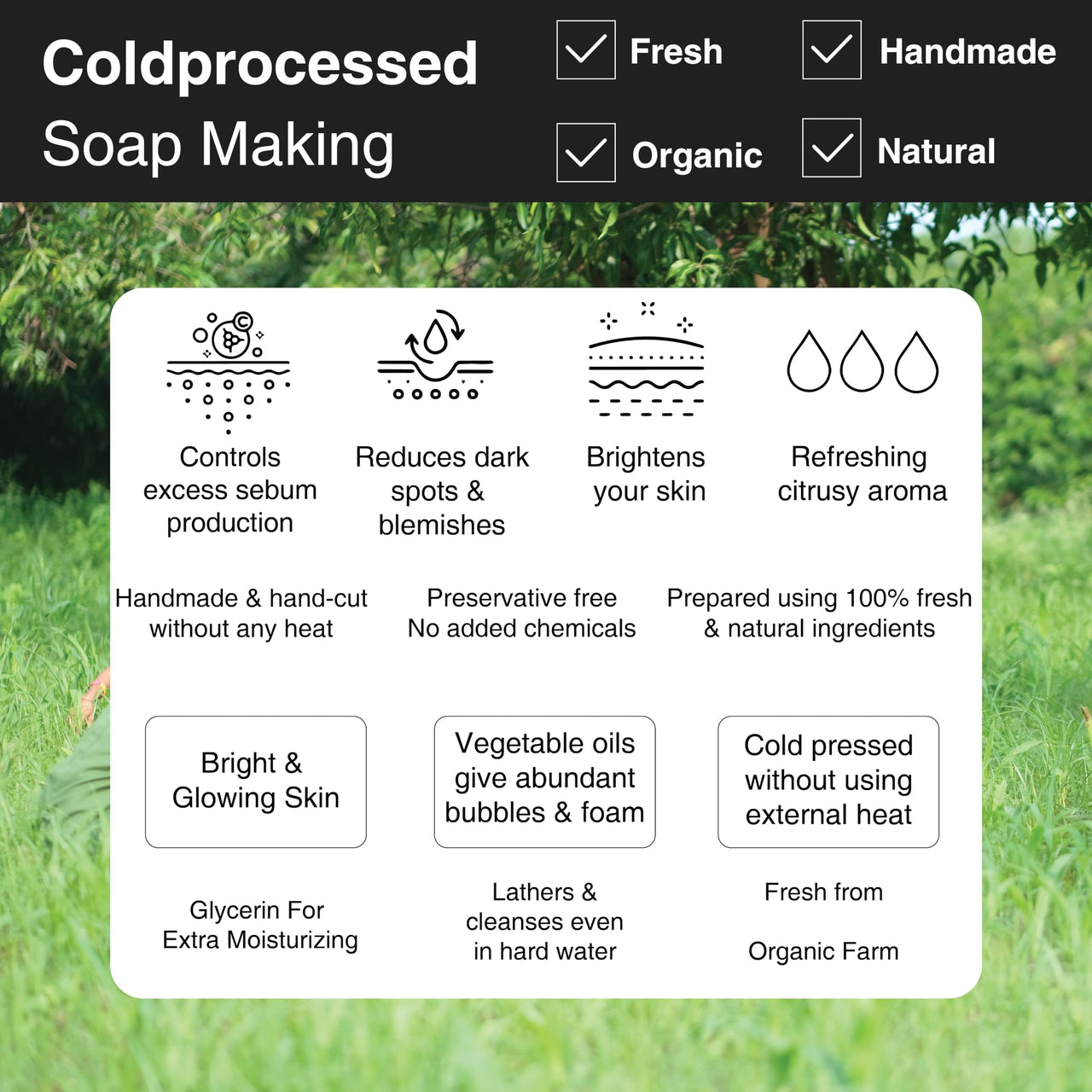 Soulflower Orange Carrot Handmade Soap 100% Natural, Cold-Processed Bath Bar with Essential Oils for Brightening Skin Tone, 150g (Pack of 2)