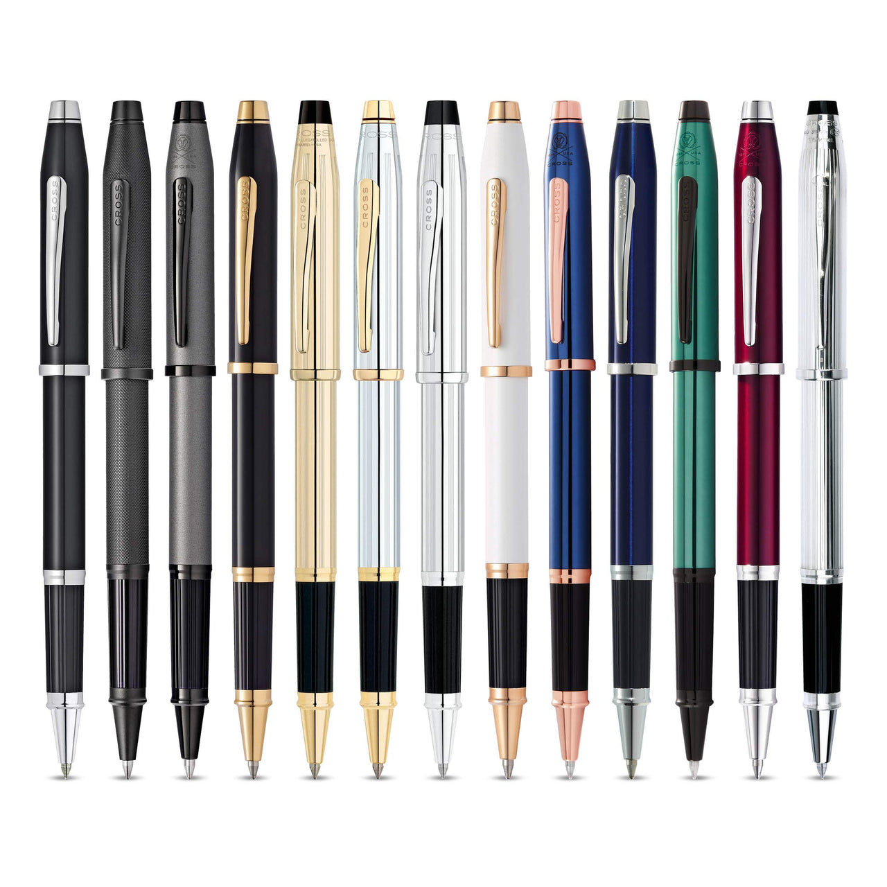 Cross Century II Refillable Gel Ink Rollerball Pen, Medium Rollerball, Includes Luxury Gift Box - Medalist Chrome