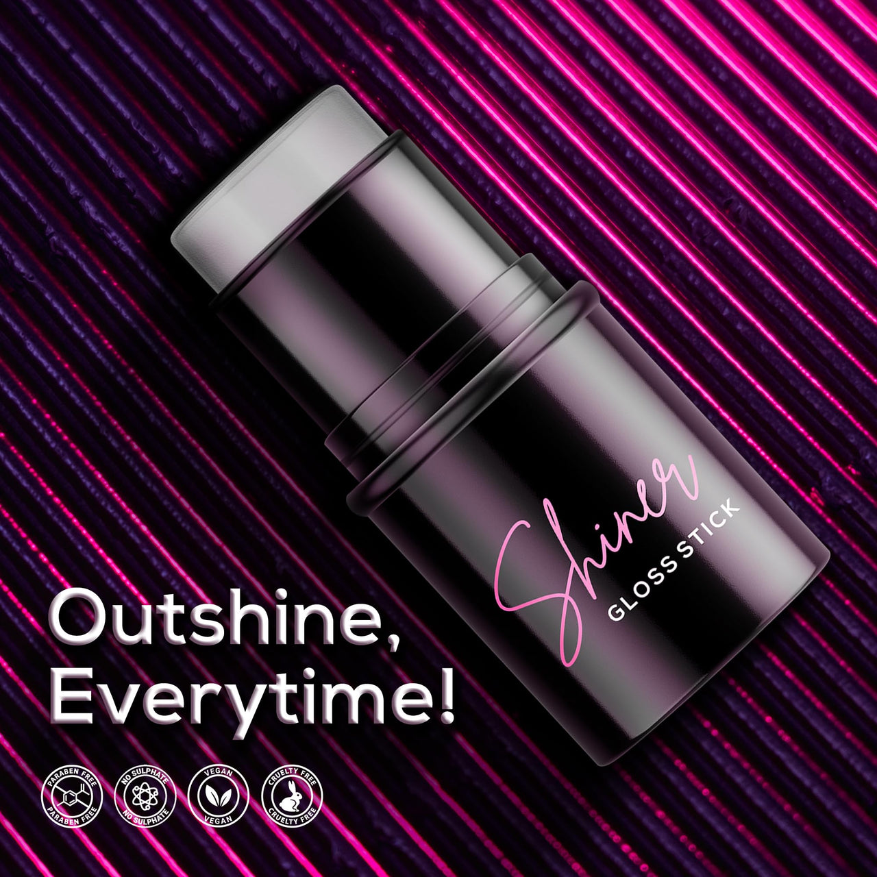 RENEE Shiner Face Gloss Stick | Gives Instant Glossy Shine | Hydrates & Moisturizes | Non-Sticky | Lightweight Formula | Offers Soft Skin | Enriched with Vitamin E, Sunflower Seed & Coconut Oil | 5gm