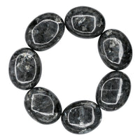 Larvikite Palm Stone - Hot Massage Worry Stone for Natural Body Chakra Balancing, Reiki Healing and Crystal Grid Larvikite