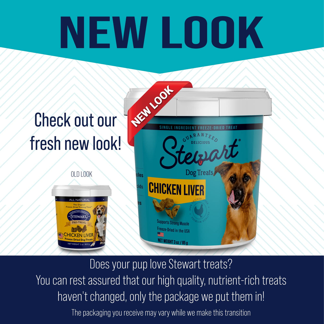 Stewart Freeze Dried Dog Treats, Chicken Liver, Grain Free & Gluten Free, 3 Ounce Resealable Tub, Single Ingredient, Made in USA, Dog Training Treats