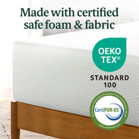 ZINUS 6 Inch Green Tea Memory Foam Mattress [New Version], Queen, Fiberglass free, Medium Firm Feel, Zoned Pressure Relief, Certified Safe Foams & Fabric, Mattress in A Box 6