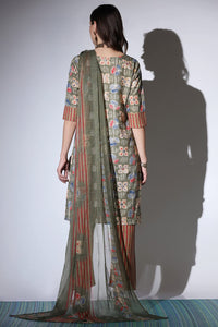 GRECIILOOKS Women's  Cotton Blend Printed Straight Kurta with Pant| A-line Kurta with Pant| Straight Printed Kurta with Pant