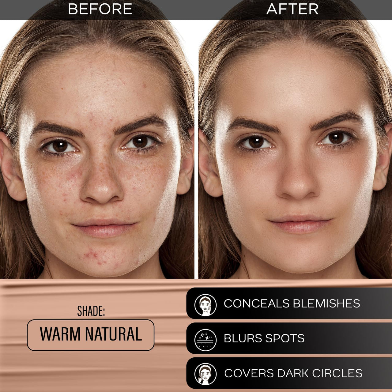 FACES CANADA Rose Glow Kit | Rose Gold Strobe Cream (30ml) + Warm Natural All Day Hydra Matte Mini Foundation (18ml) | Makeup Kit For Women (Combo Pack of 2)