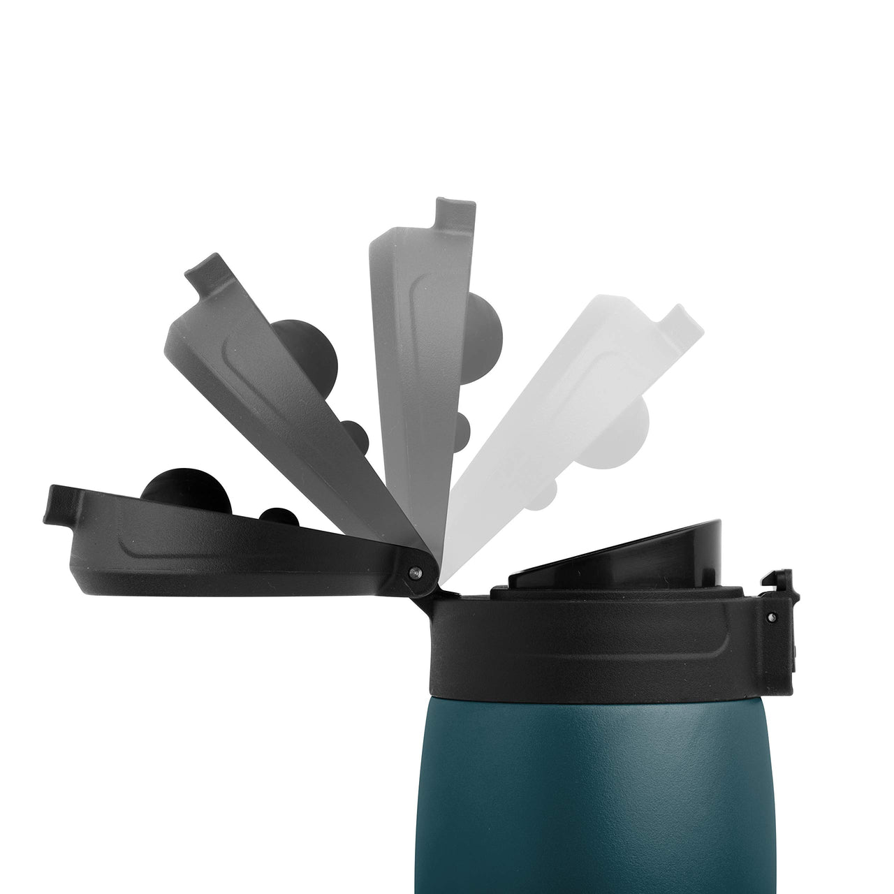 Simple Modern Insulated Thermos Travel Coffee Mug with Snap Flip Lid | Leakproof Reusable Stainless Steel Tumbler Cup | Gifts for Women Men Him Her | Kona Collection | 24oz | Midnight Black - Midnight Black