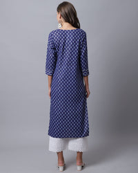 Rajnandini Women's  Pure Cotton with Zari Weaving Jaipuri Printed Kurti